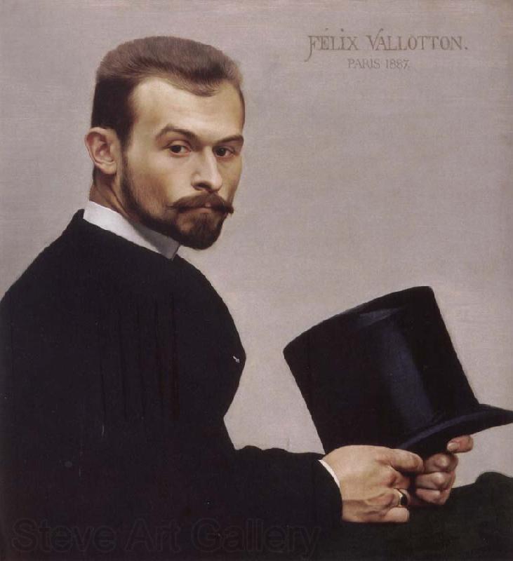 Felix Vallotton Felix Jasinski Holding His Hat Spain oil painting art